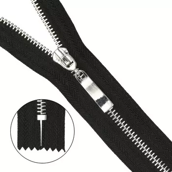 Молния металл-никель неразъемная Т5 - 20см (580 черный)