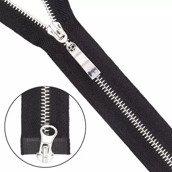 Молния металл-никель разъемная(2 зам.,Т5) -100см (580 черный)