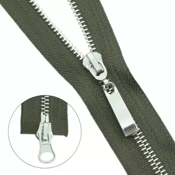Молния металл-никель разъемная(2 зам.,Т5) - 80см (078 хаки)