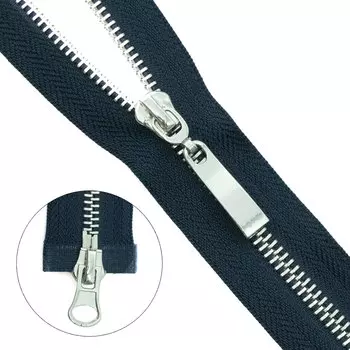 Молния металл-никель разъемная(2 зам.,Т5) - 80см (233 т.синий)