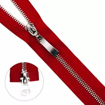 Молния металл-никель разъемная(2 зам.,Т5) - 80см (519 красный)