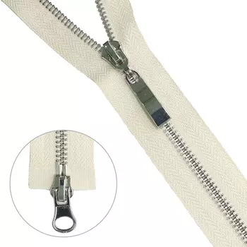 Молния металл-никель разъемная(2 зам.,Т5) - 80см (571 молочный)