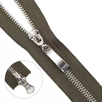 Молния металл-никель разъемная(2 зам.,Т5) - 85см (078 хаки)