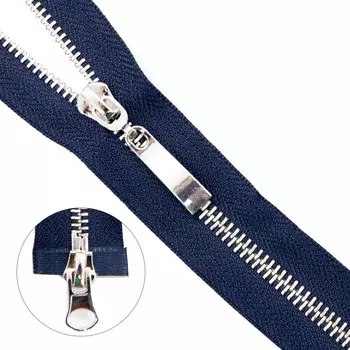 Молния металл-никель разъемная(2 зам.,Т5) - 85см (233 т.синий)