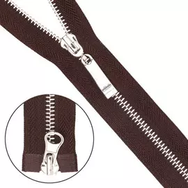 Молния металл-никель разъемная(2 зам.,Т5) -100см (868 т.коричневый)