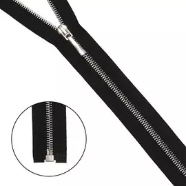Молния металл-никель, разъемная Т1 50см (580 черный)