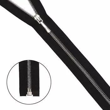 Молния металл-никель, разъемная Т1 70см (580 черный)