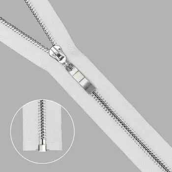 Молния металл-никель т5 1 замок 70см (501 белый)