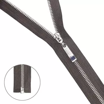 Молния металл-никель т5 1 замок 70см (078 хаки)