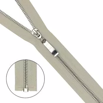 Молния металл-никель т5 1 замок 70см (571 молочный)