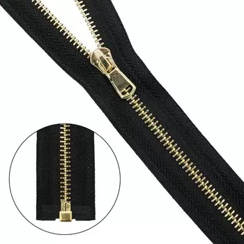 Молния металл, золото разъемная Т5 - 70см (580 черный)