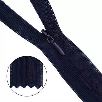 Молния потайная нераз.т3 20см (нейлон) (233 т.синий)