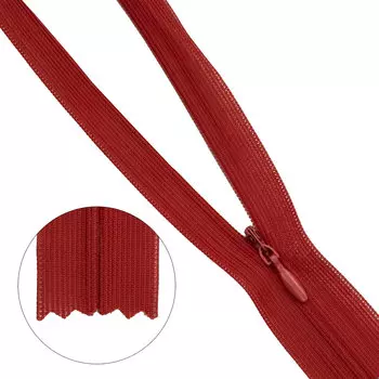 Молния потайная нераз.т3 20см (нейлон) (519 красный)