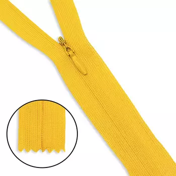 Молния потайная нераз.т3 20см (нейлон) (F112 жёлтый)
