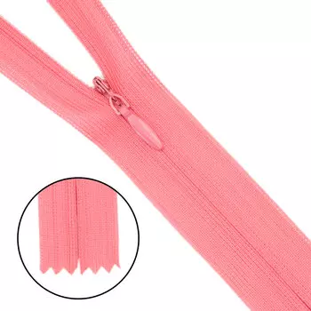 Молния потайная нераз.т3 20см (нейлон) (F142 розовый)