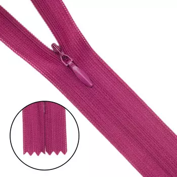 Молния потайная нераз.т3 20см (нейлон) (F143 фиолетовый)