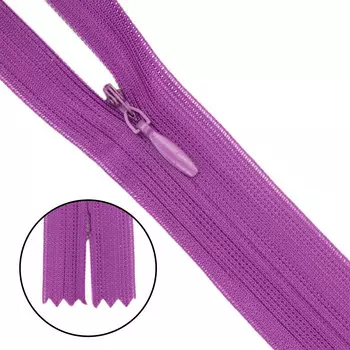 Молния потайная нераз.т3 20см (нейлон) (F175 фиолетовый)