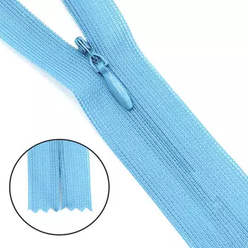Молния потайная нераз.т3 20см (нейлон) (F188 голубой)