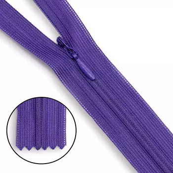 Молния потайная нераз.т3 20см (нейлон) (F192 фиолетовый)