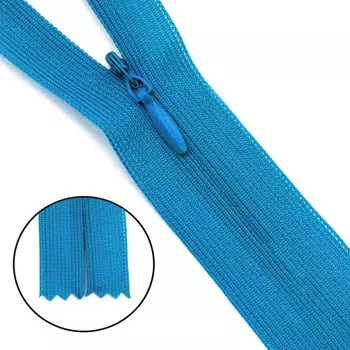 Молния потайная нераз.т3 20см (нейлон) (F216 голубой)