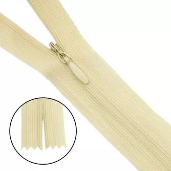 Молния потайная нераз.т3 20см (нейлон) (F276 бежевый)