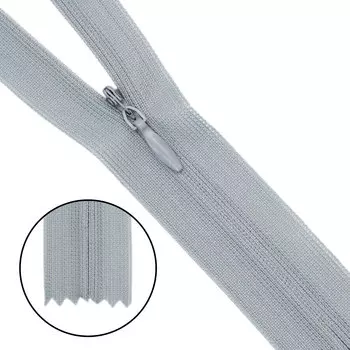 Молния потайная нераз.т3 20см (нейлон) (F316 серый)