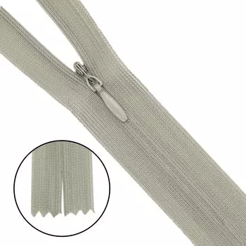 Молния потайная нераз.т3 20см (нейлон) (F317 серый)