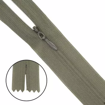 Молния потайная нераз.т3 20см (нейлон) (F328 хаки)