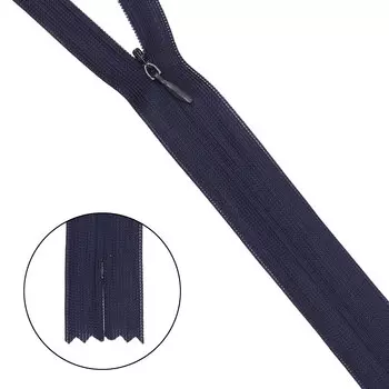 Молния потайная нераз.т3 20см (нейлон) (s233Y т.синий)