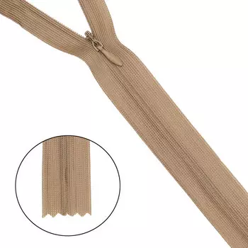Молния потайная нераз.т3 20см (нейлон) (s294 корич. какао)