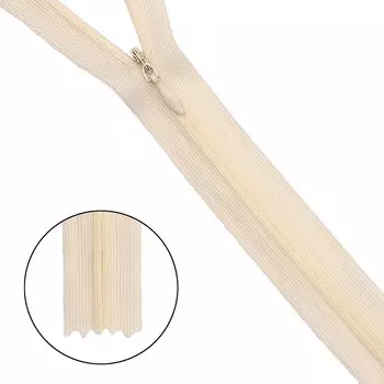 Молния потайная нераз.т3 20см (нейлон) (s306 белый шелк)