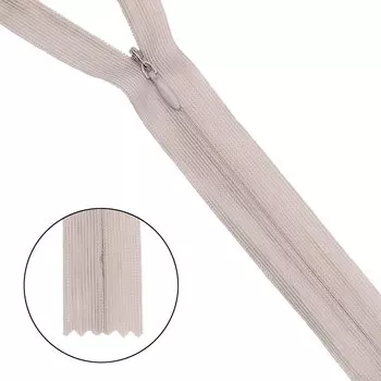 Молния потайная нераз.т3 20см (нейлон) (s309 бежево-серый)