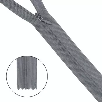 Молния потайная нераз.т3 20см (нейлон) (s319 серо-голубой)