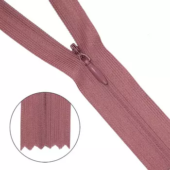 Молния потайная нераз.т3 50см (нейлон) (070 св.лиловый)