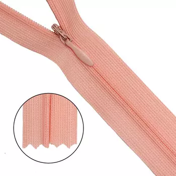 Молния потайная нераз.т3 50см (нейлон) (090 персик,150)