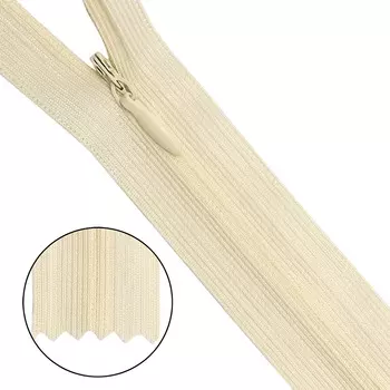 Молния потайная нераз.т3 50см (нейлон) (123 лен)