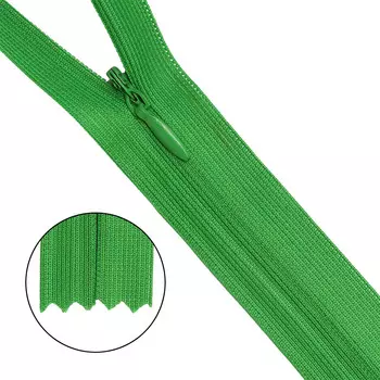 Молния потайная нераз.т3 50см (нейлон) (151 ярко-зеленый)
