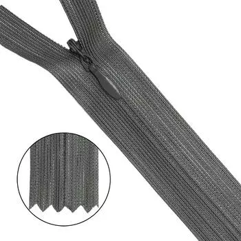 Молния потайная нераз.т3 50см (нейлон) (275(F317) серый)