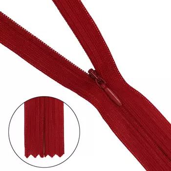 Молния потайная нераз.т3 50см (нейлон) (519 красный, 148)