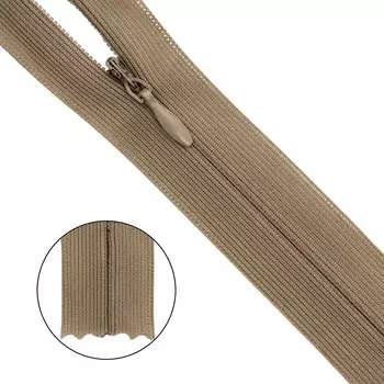 Молния потайная нераз.т3 50см (нейлон) (563 св.оливковый)