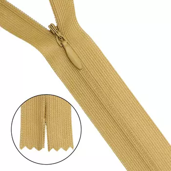 Молния потайная нераз.т3 50см (нейлон) (845 горчичный,122)