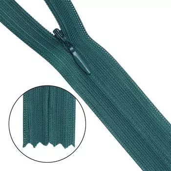 Молния потайная нераз.т3 50см (нейлон) (908 серо-синий)