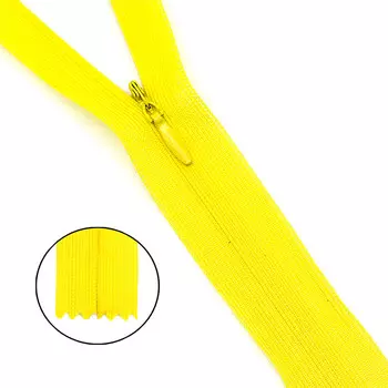 Молния потайная нераз.т3 50см (нейлон) (F110 желтый)