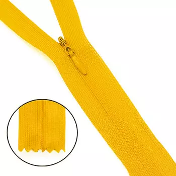 Молния потайная нераз.т3 50см (нейлон) (F112 жёлтый)