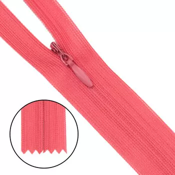 Молния потайная нераз.т3 50см (нейлон) (F142 розовый)