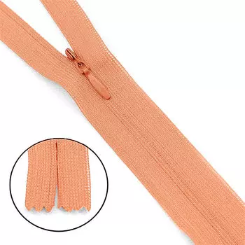 Молния потайная нераз.т3 50см (нейлон) (F156 розовый)