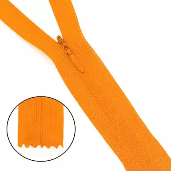 Молния потайная нераз.т3 50см (нейлон) (F157 оранжевый)