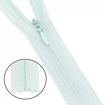 Молния потайная нераз.т3 50см (нейлон) (F182 голубой)