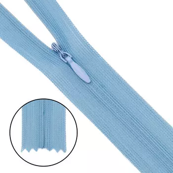 Молния потайная нераз.т3 50см (нейлон) (F184 голубой)