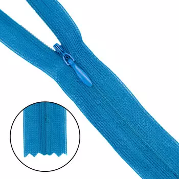 Молния потайная нераз.т3 50см (нейлон) (F208 бирюзовый)